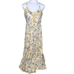 Joie floral maxi dress boho tiered sundress size 8